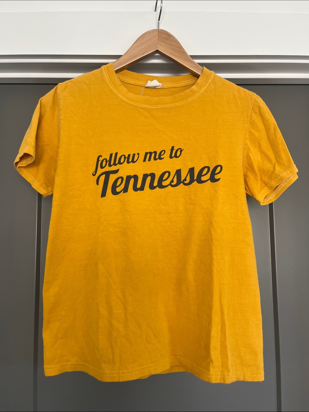 Urban Outfitters Yellow "Follow Me to Tennessee" Tee TShirt 100% Cotton